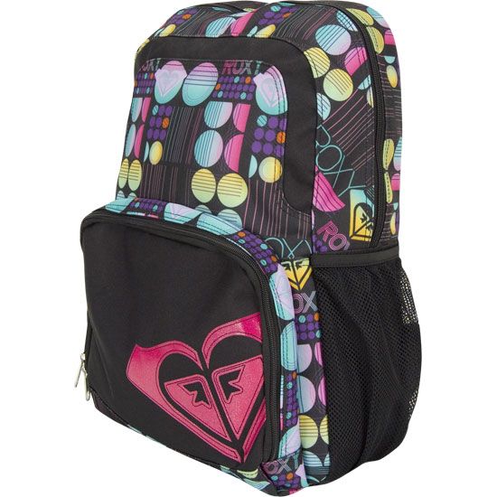 Roxy Scouting Backpack School Book Bag Girls Multi NWT  