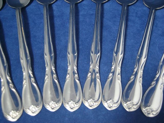 glossy stainless steel flatware in the chapel hill pattern by 