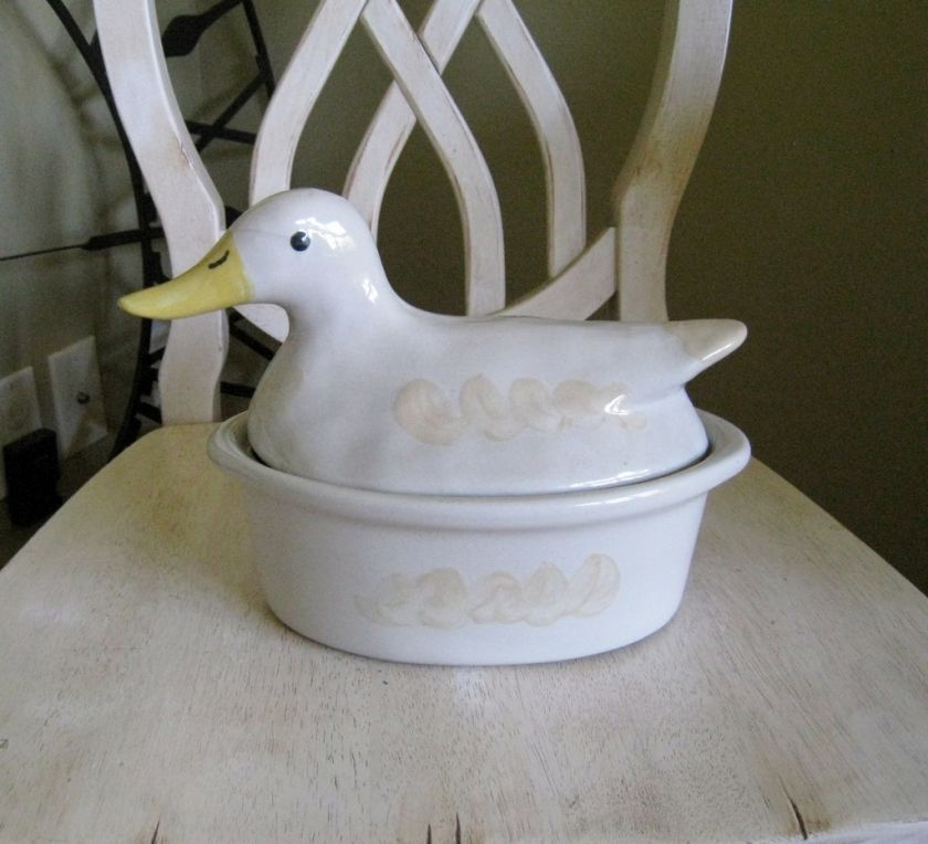 Louisville Stoneware Duck Covered Casserole Crock KY  