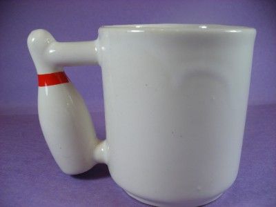 Bowling Bowler Mug Figural Bowling Ball Pin Coffee Cup  