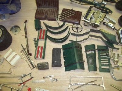 Vintage Built Model Kit Parts Lot Bently Trike Bugatti TONS Pieces 