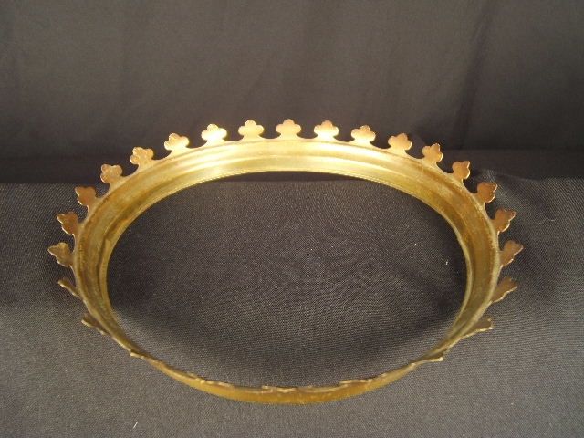 1880S B&H BRASS SHADE CROWN VICTORIAN LIBRARY LAMP  