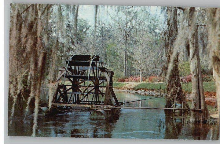 Postcard Edisto Gardens Water WheelOrangeburg,SC  